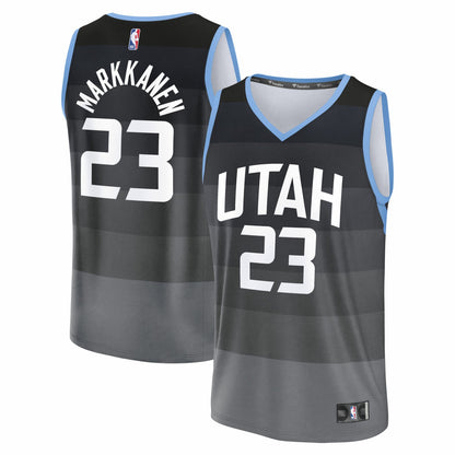 Lauri Markkanen Utah Jazz 2025/26 City Edition Fast Break Jersey - Black | NBA Jerseys