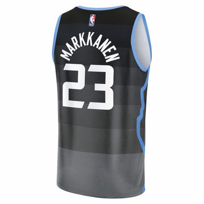 Lauri Markkanen Utah Jazz 2025/26 City Edition Fast Break Jersey - Black | NBA Jerseys