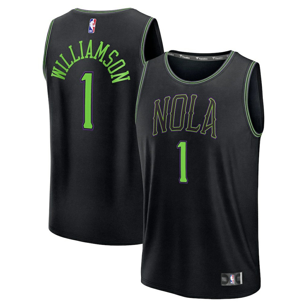 Fanatics - Zion Williamson New Orleans Pelicans 2025/26 City Edition Fast Break Jersey - Black