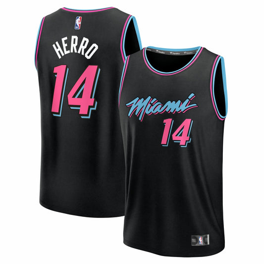 Tyler Herro Miami Heat 2025/26 City Edition Fast Break Jersey - Black | NBA Jerseys