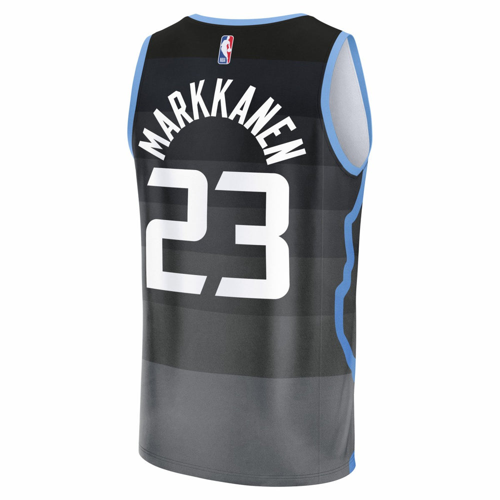 Fanatics - Lauri Markkanen Utah Jazz Youth 2025/26 City Edition Fastbreak Jersey - Black