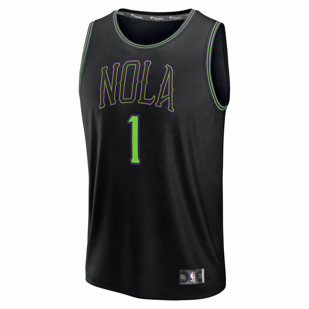 Fanatics - Zion Williamson New Orleans Pelicans Youth 2025/26 City Edition Fastbreak Jersey - Black