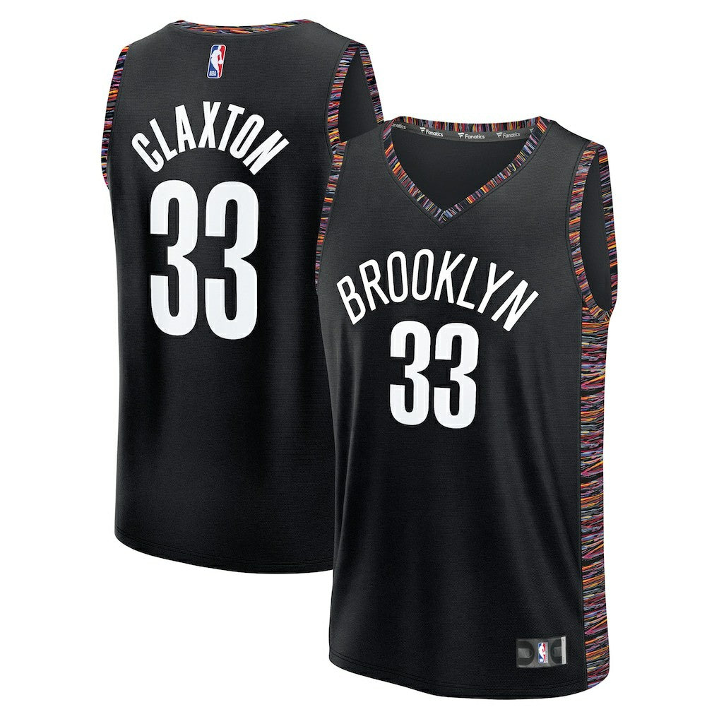 Fanatics - Nic Claxton Brooklyn Nets Youth 2025/26 City Edition Fastbreak Jersey - Black