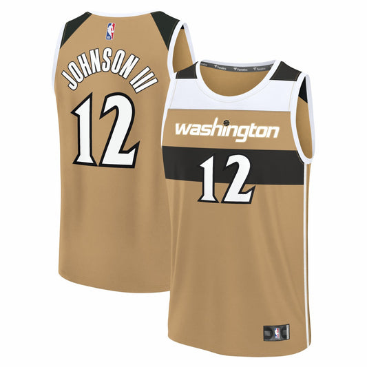 Tre Johnson III Washington Wizards Youth 2025/26 City Edition Fastbreak Jersey - Gold | NBA Jerseys