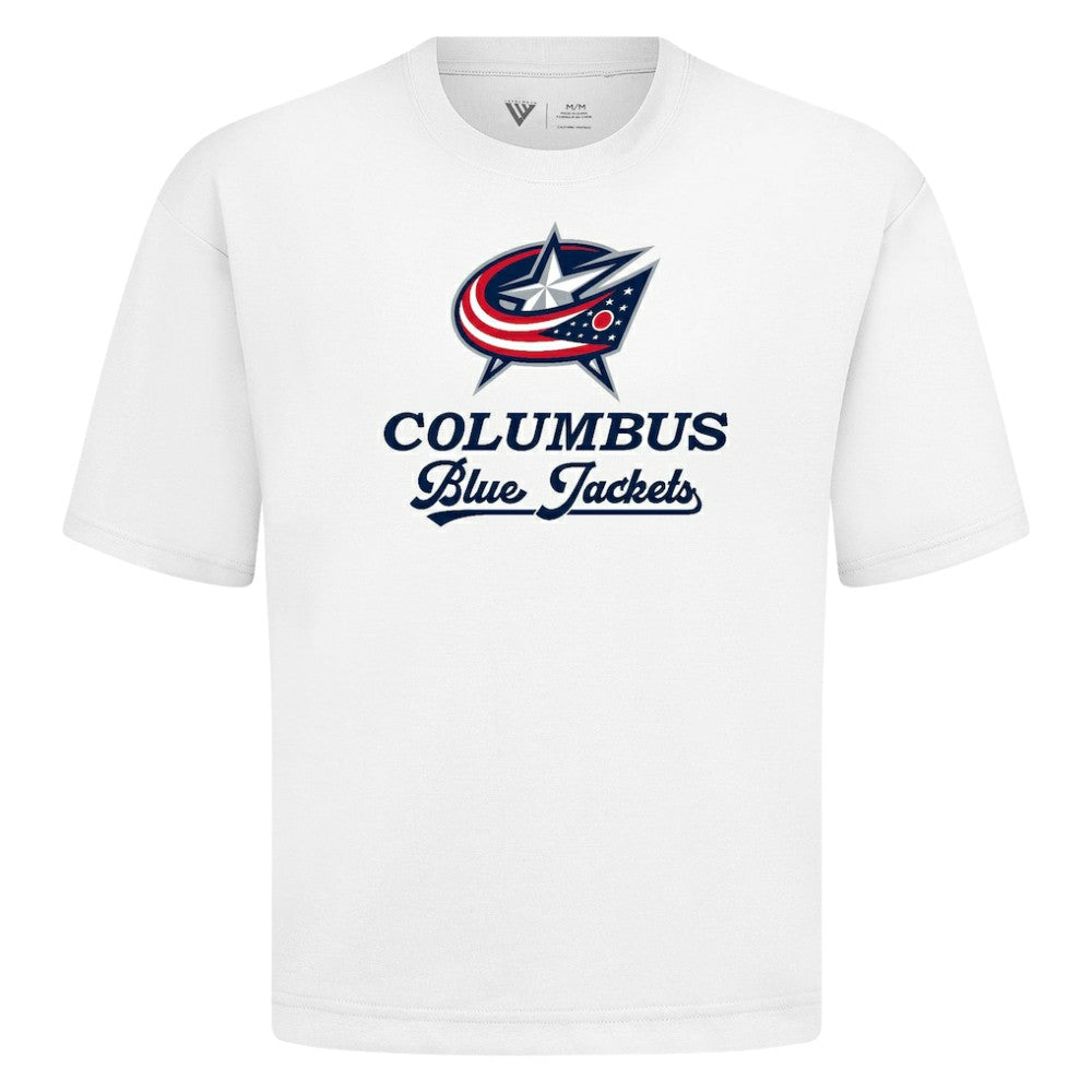 Columbus Blue Jackets - Levelwear Team Surge Luxe Signature Knit T-Shirt White