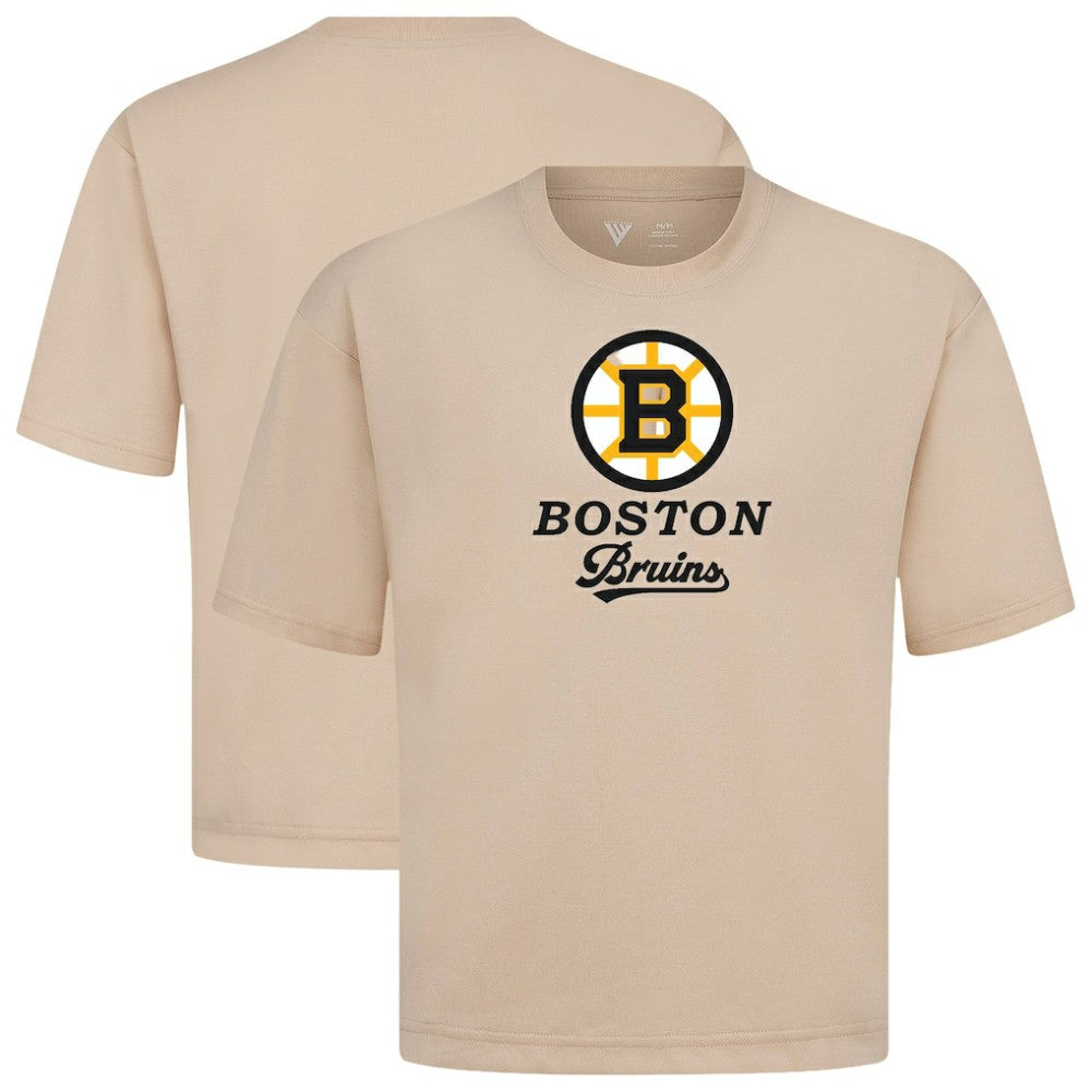 Boston Bruins Levelwear Team Surge Luxe Signature Knit T-Shirt Khaki