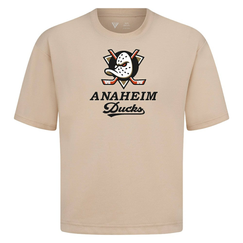Anaheim Ducks - Levelwear Team Surge Luxe Signature Knit T-Shirt Khaki