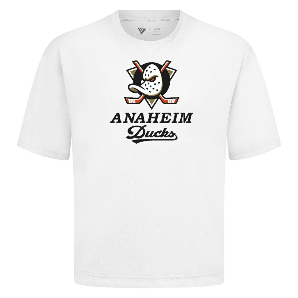 Anaheim Ducks - Levelwear Team Surge Luxe Signature Knit T-Shirt White