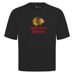 Chicago Blackhawks Levelwear Team Surge Luxe Signature Knit T-Shirt Black
