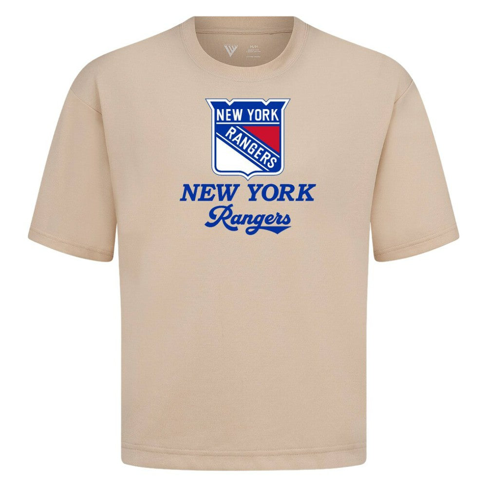 New York Rangers Levelwear Team Surge Luxe Signature Knit T-Shirt Khaki
