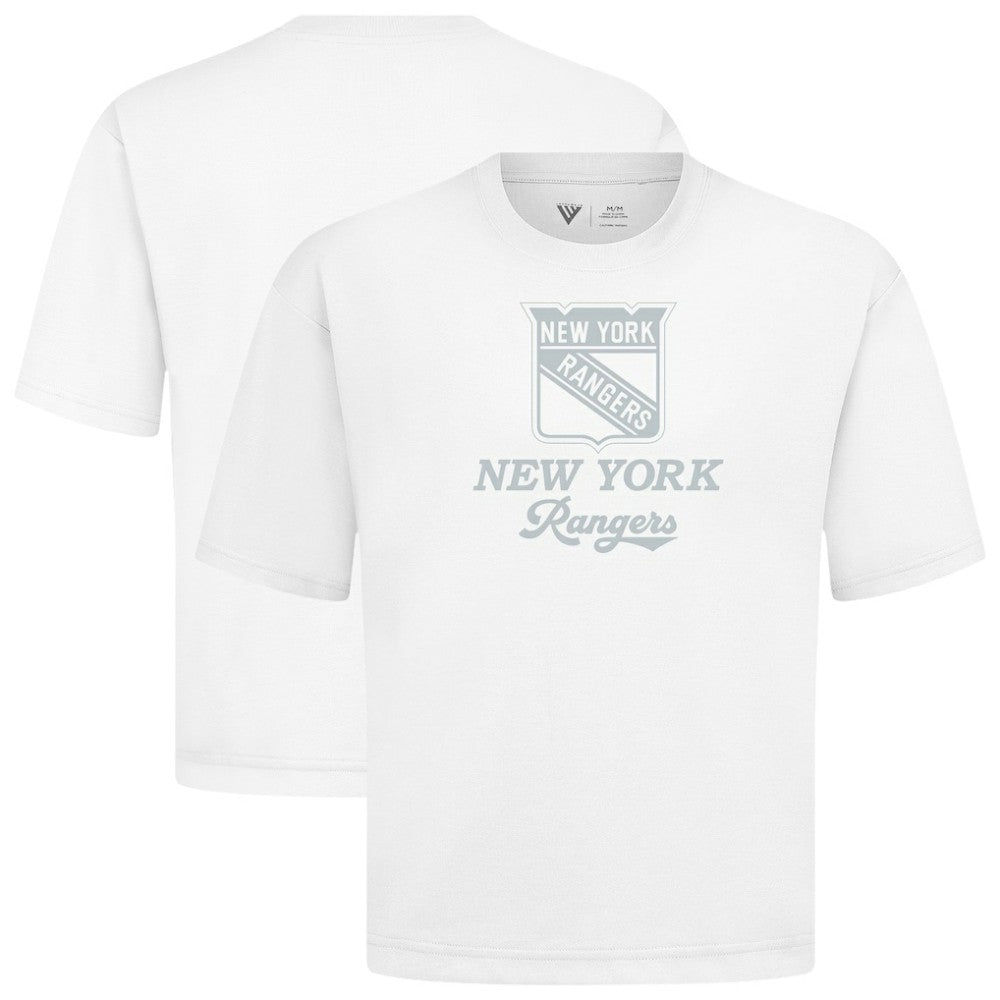 New York Rangers Levelwear Shadow Surge Luxe Signature Knit T-Shirt White