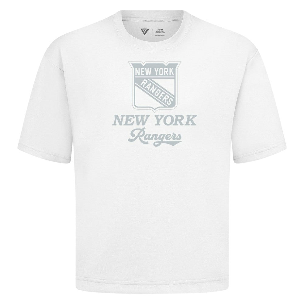 New York Rangers Levelwear Shadow Surge Luxe Signature Knit T-Shirt White