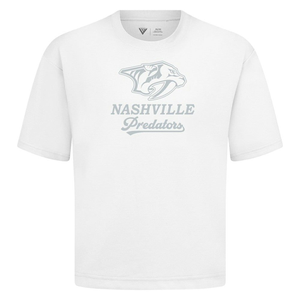 Nashville Predators - Levelwear Shadow Surge Luxe Signature Knit T-Shirt White