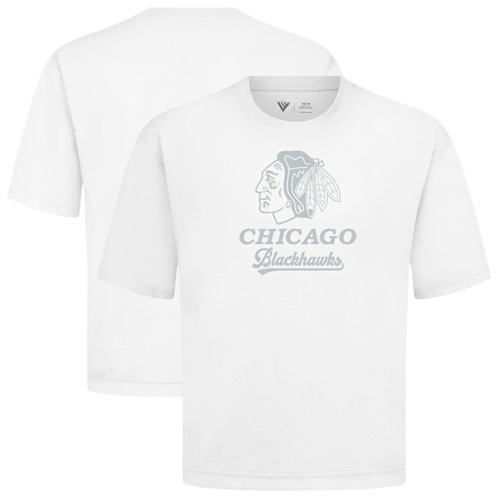 Chicago Blackhawks Levelwear Shadow Surge Luxe Signature Knit T-Shirt White
