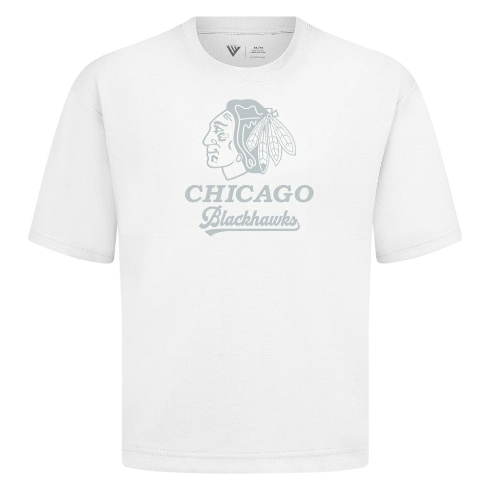 Chicago Blackhawks Levelwear Shadow Surge Luxe Signature Knit T-Shirt White