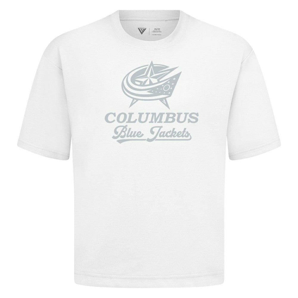 Columbus Blue Jackets - Levelwear Shadow Surge Luxe Signature Knit T-Shirt White