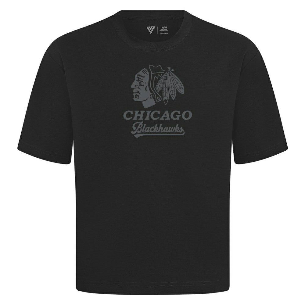 Chicago Blackhawks Levelwear Shadow Surge Luxe Signature Knit T-Shirt Black