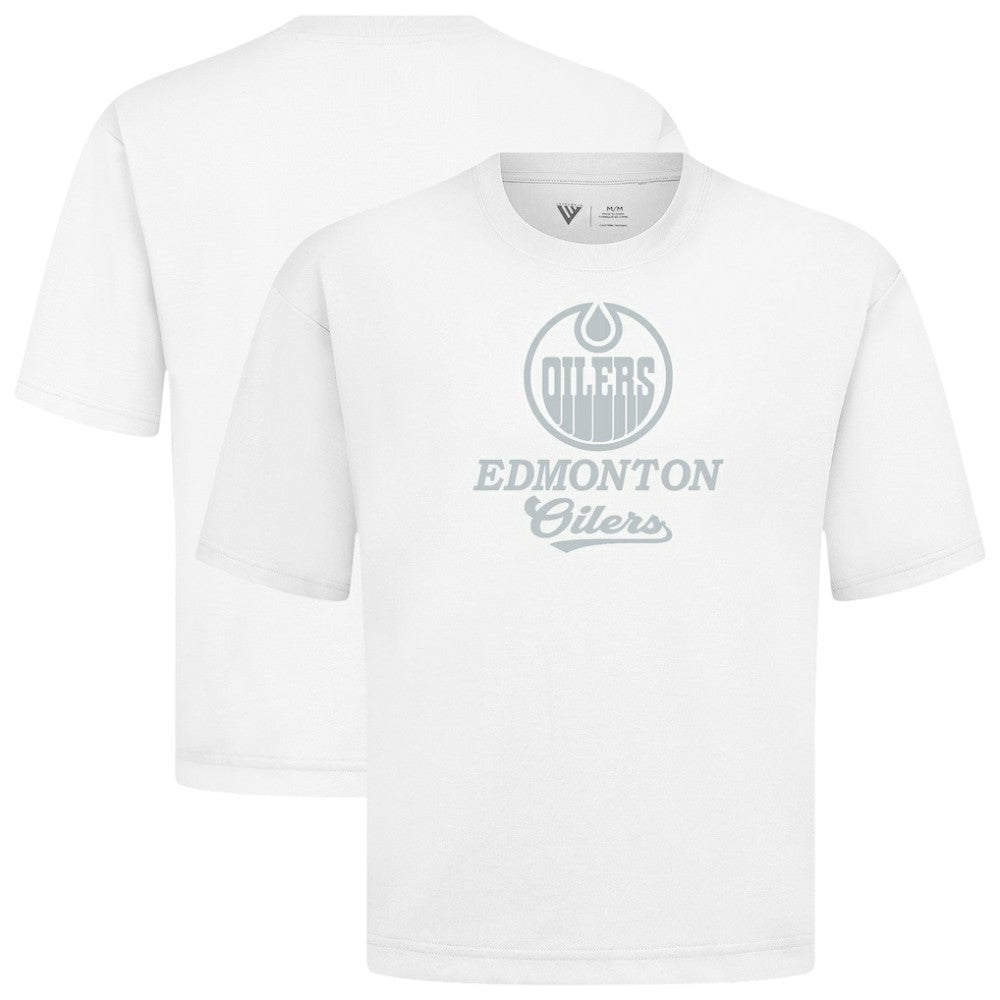 Edmonton Oilers - Levelwear Shadow Surge Luxe Signature Knit T-Shirt White