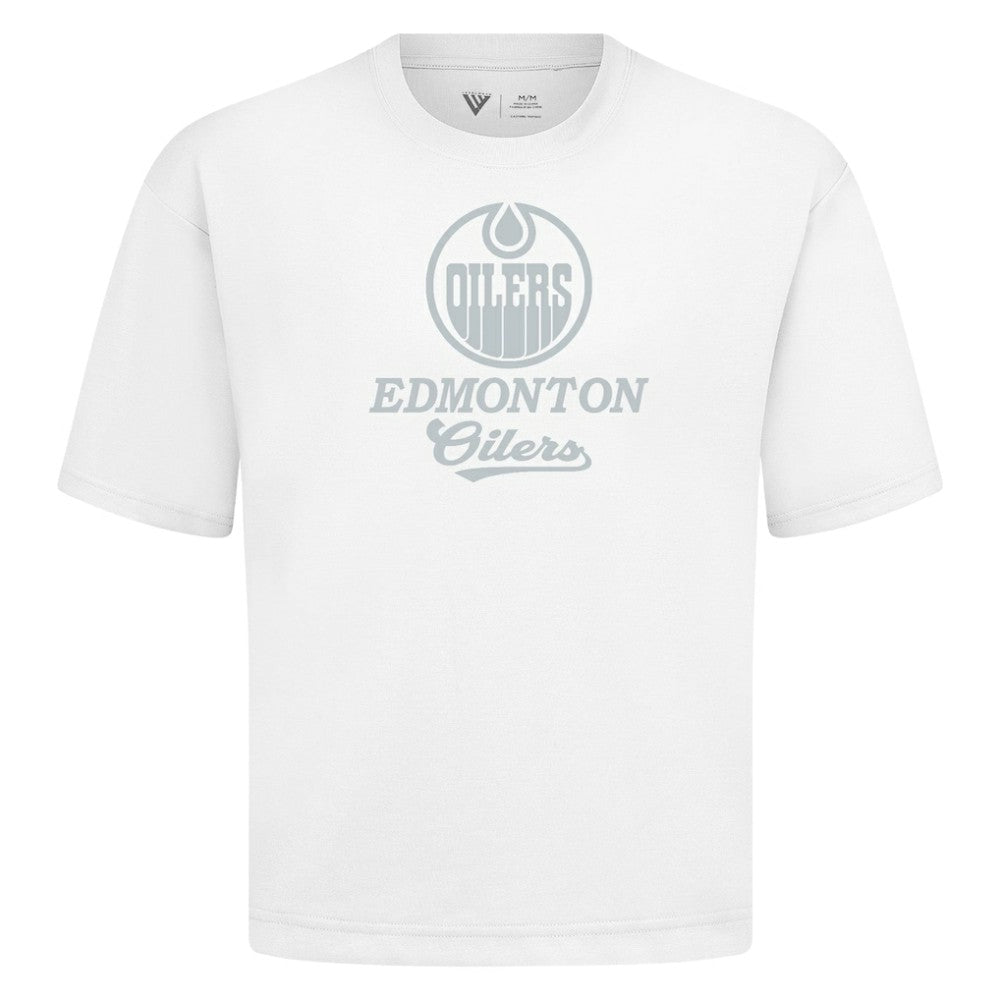 Edmonton Oilers - Levelwear Shadow Surge Luxe Signature Knit T-Shirt White