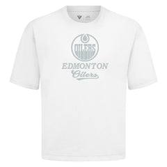 Edmonton Oilers - Levelwear Shadow Surge Luxe Signature Knit T-Shirt White