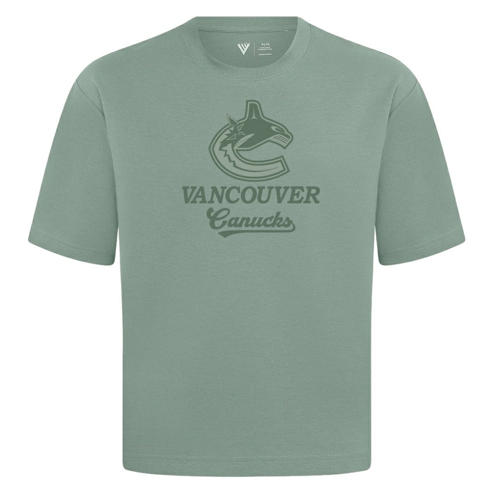 Vancouver Canucks - Levelwear Shadow Surge Luxe Signature Knit T-Shirt Green