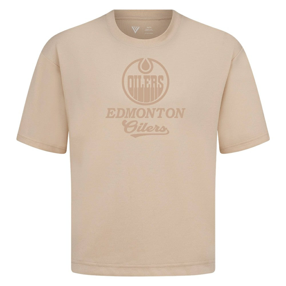 Edmonton Oilers - Levelwear Shadow Surge Luxe Signature Knit T-Shirt Khaki