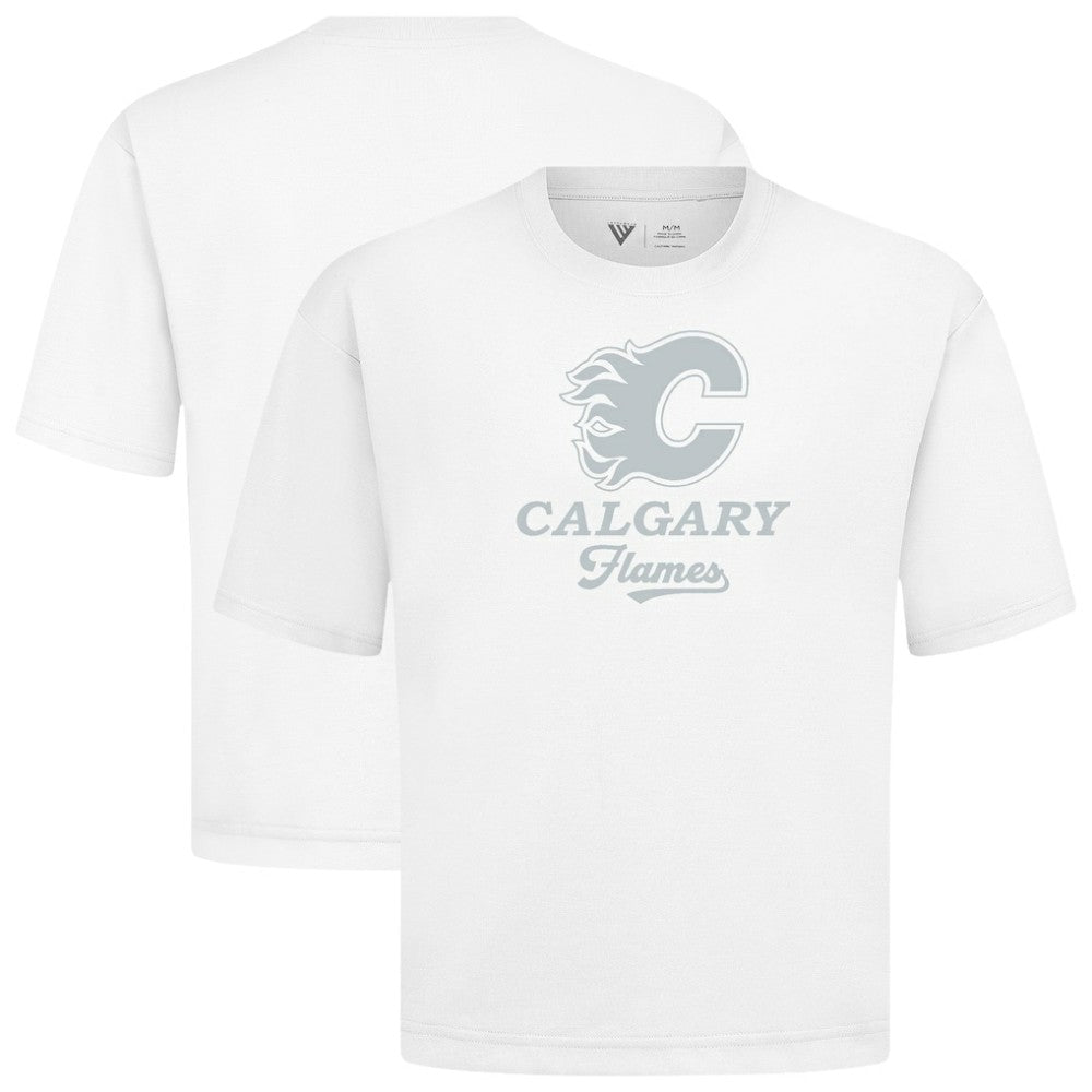 Calgary Flames - Levelwear Shadow Surge Luxe Signature Knit T-Shirt White