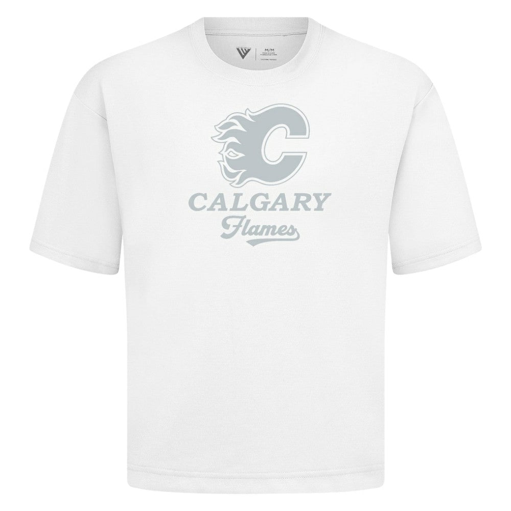 Calgary Flames - Levelwear Shadow Surge Luxe Signature Knit T-Shirt White