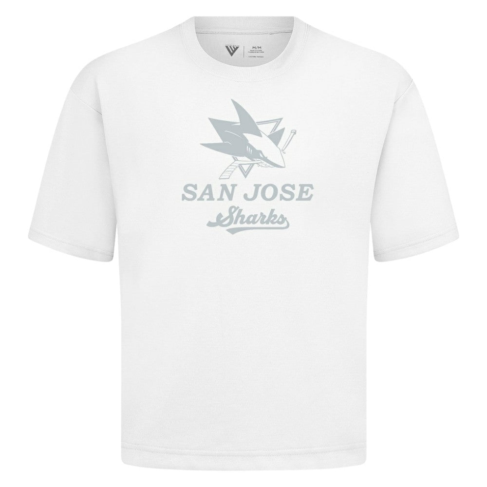 San Jose Sharks - Levelwear Shadow Surge Luxe Signature Knit T-Shirt White