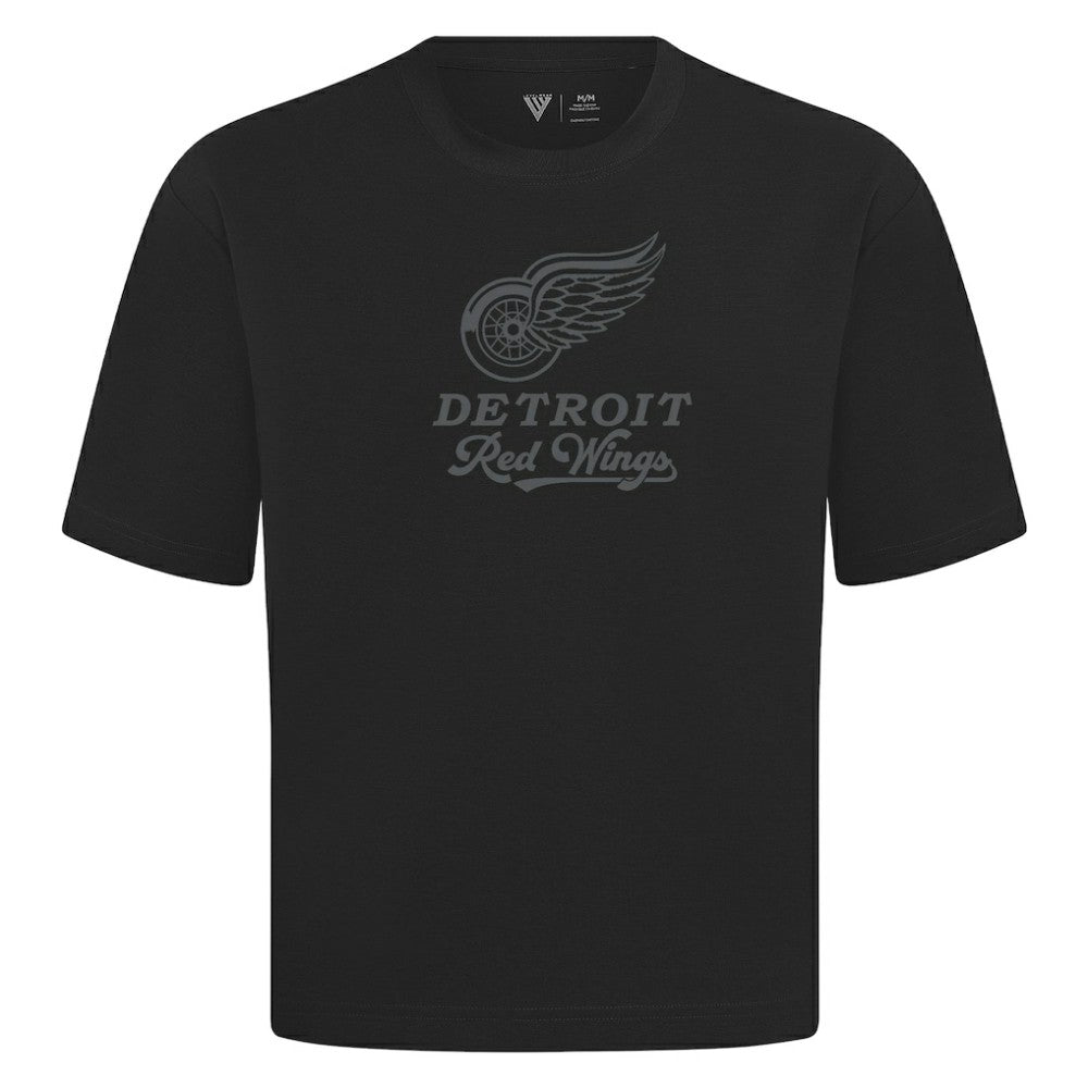 Detroit Red Wings - Levelwear Shadow Surge Luxe Signature Knit T-Shirt Black