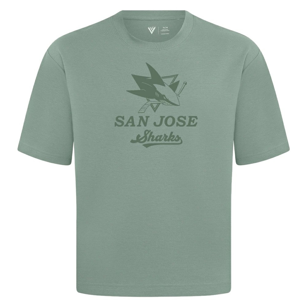 San Jose Sharks - Levelwear Shadow Surge Luxe Signature Knit T-Shirt Green