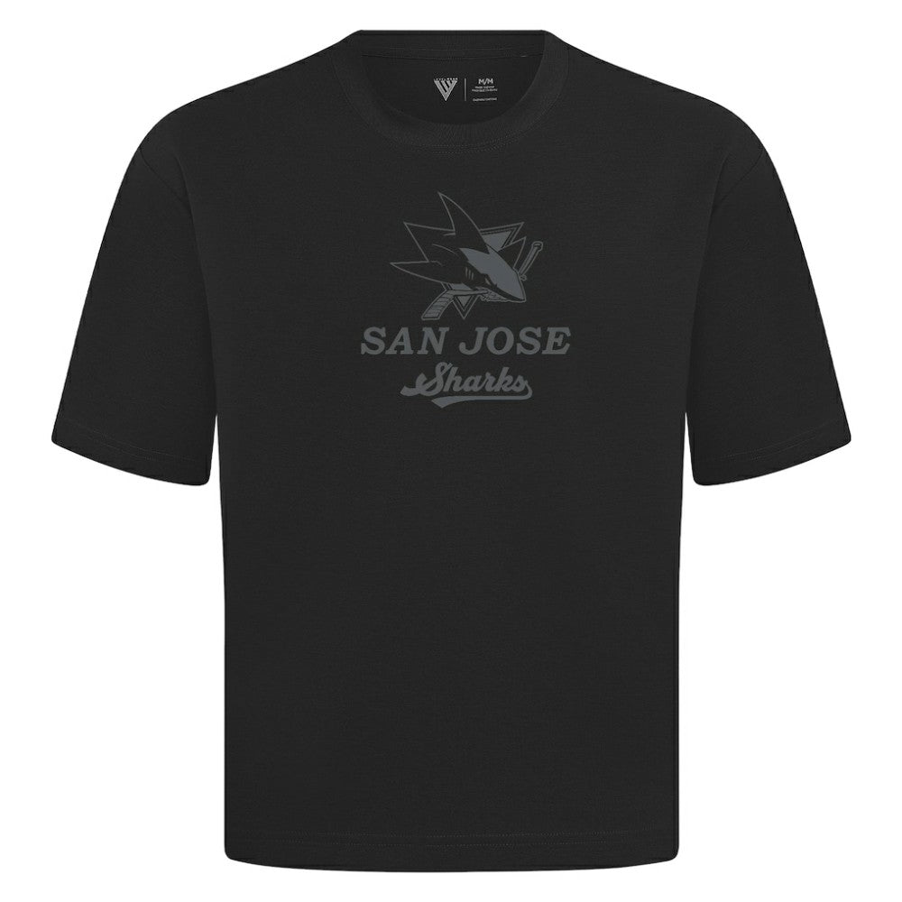 San Jose Sharks - Levelwear Shadow Surge Luxe Signature Knit T-Shirt Black