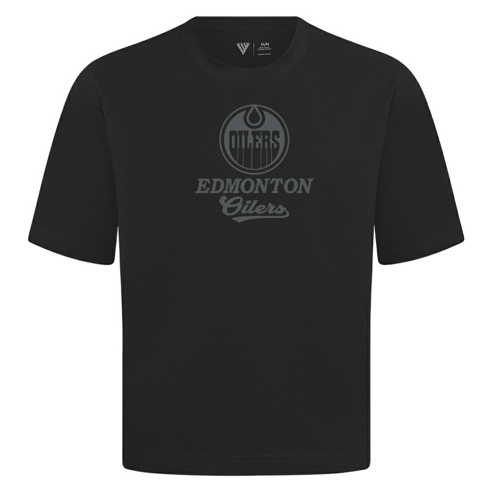 Edmonton Oilers - Levelwear Shadow Surge Luxe Signature Knit T-Shirt Black