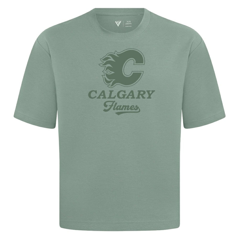 Calgary Flames - Levelwear Shadow Surge Luxe Signature Knit T-Shirt Green