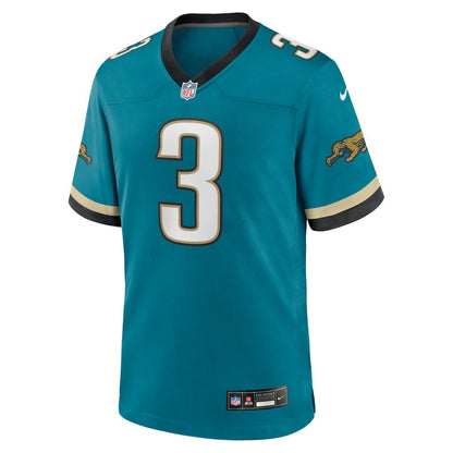 Jakobi Meyers Jacksonville Jaguars Alternate 2 Prowler Throwback Game Jersey - Teal | NFL Jerseys
