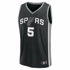 Fanatics - Stephon Castle San Antonio Spurs Fast Break Replica Jersey - Black - Icon Edition