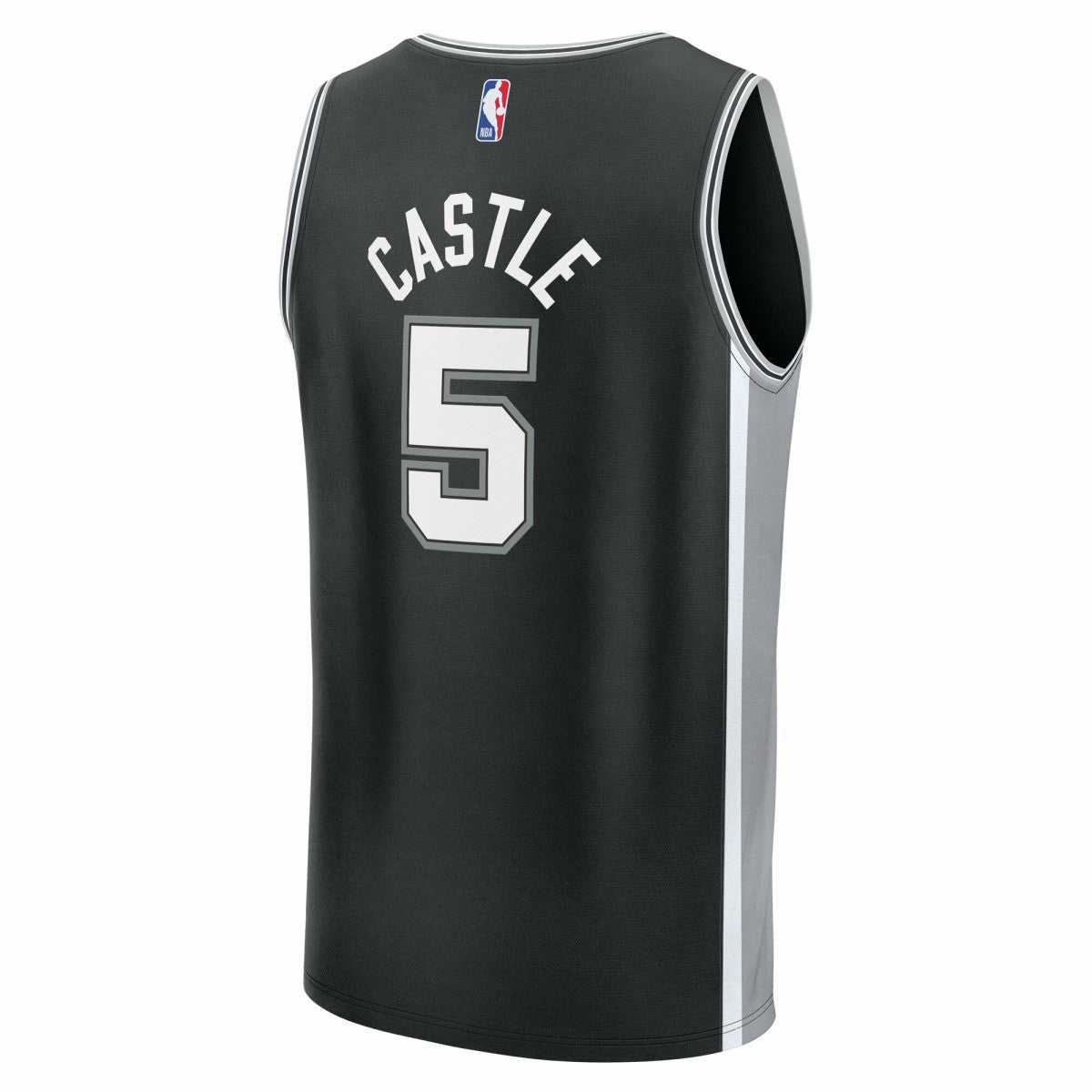 Fanatics - Stephon Castle San Antonio Spurs Fast Break Replica Jersey - Black - Icon Edition