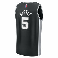Fanatics - Stephon Castle San Antonio Spurs Fast Break Replica Jersey - Black - Icon Edition