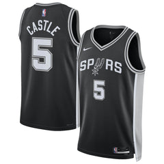 Nike - Stephon Castle San Antonio Spurs Unisex Swingman Jersey - Icon Edition - Black