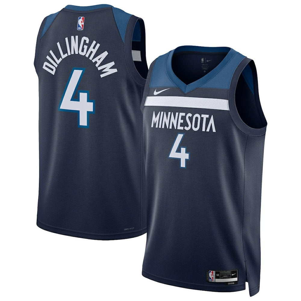 Nike - Rob Dillingham Minnesota Timberwolves Unisex Swingman Jersey - Icon Edition - Navy