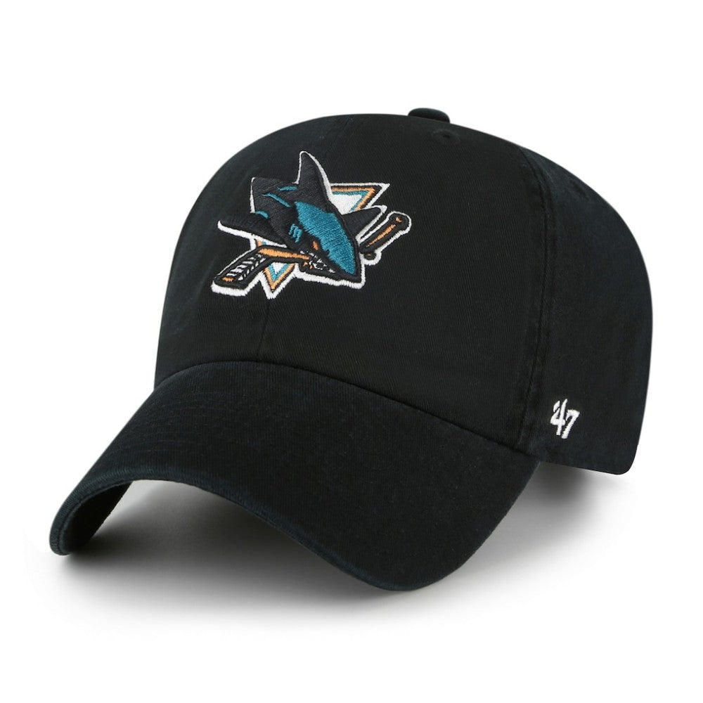 San Jose Sharks - '47 Logo Clean Up Adjustable Hat Black