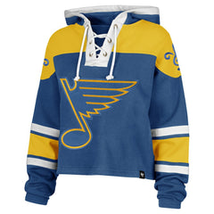 St. Louis Blues - '47 Women's Cropped Lacer Hoodie Blue