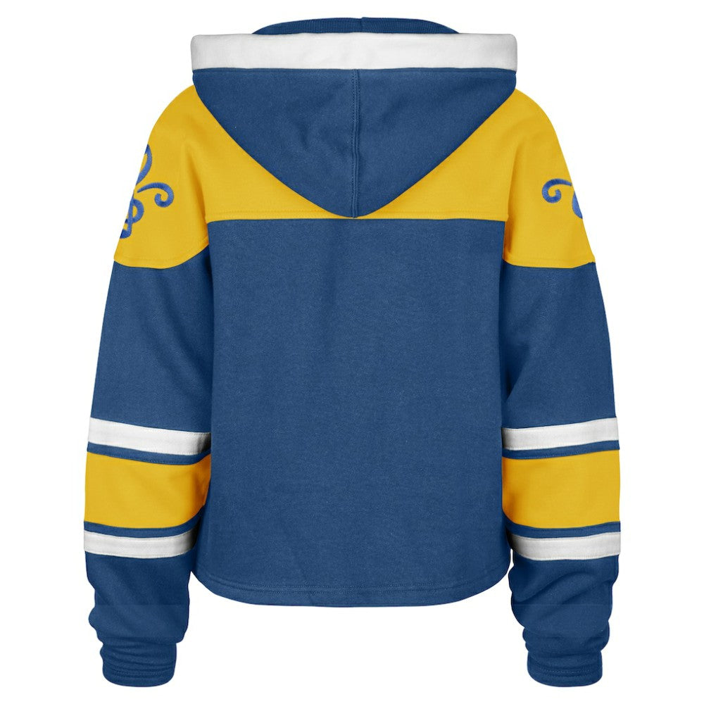 St. Louis Blues - '47 Women's Cropped Lacer Hoodie Blue
