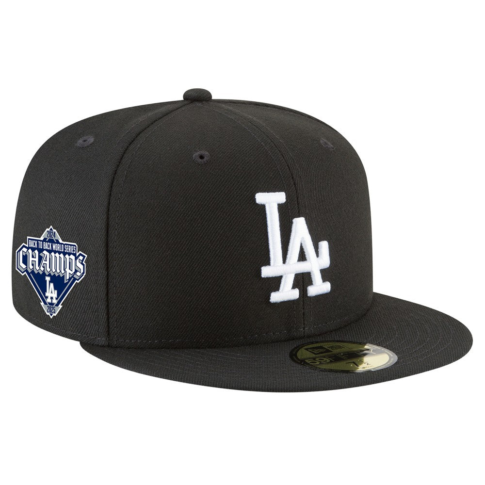Los Angeles Dodgers New Era 2024/25 Back-to-Back Champions Diamond Side Patch 59FIFTY Fitted Hat Sale