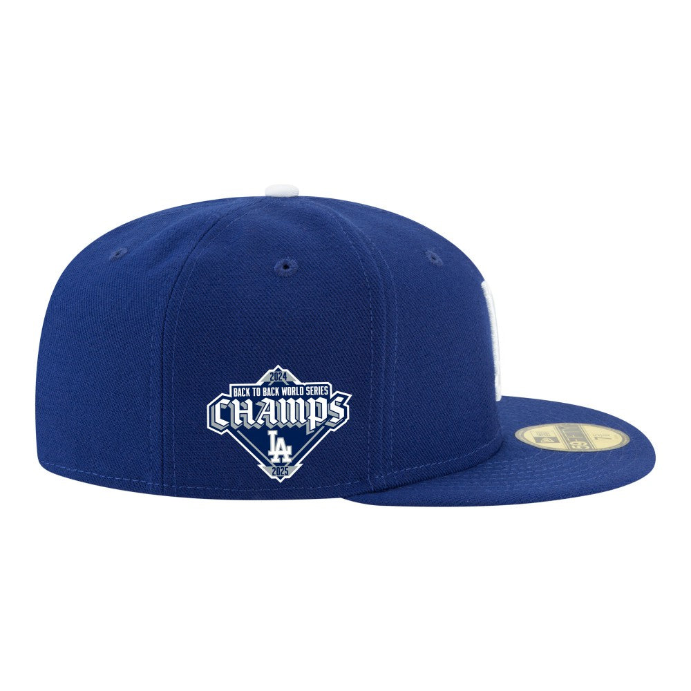 Los Angeles Dodgers New Era Back-to-Back Champions Diamond Side Patch 59FIFTY Fitted Hat Near Me