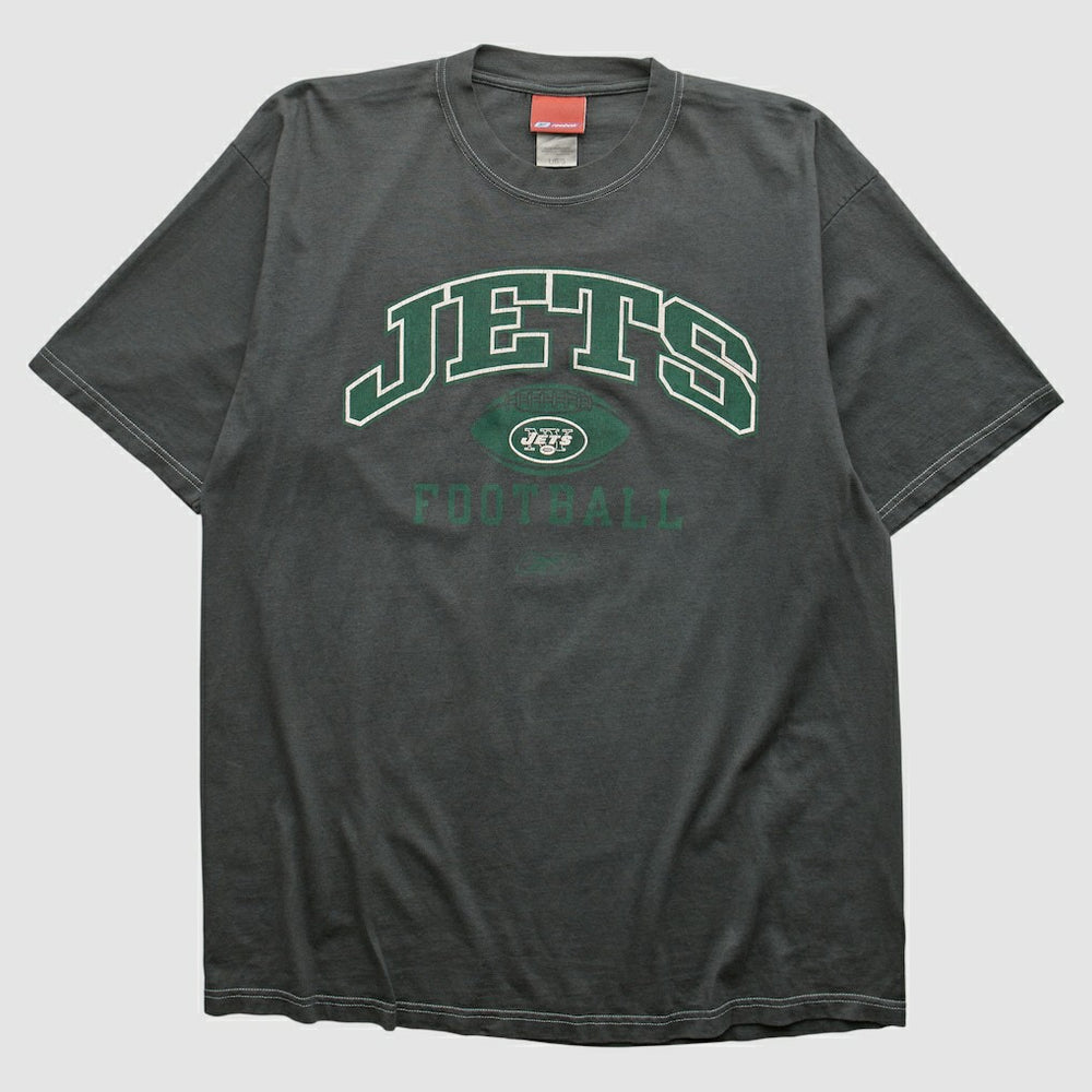 New York Jets Reebok 2000s T-shirt Charcoal Vintage - Fanatics