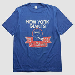 New York Giants Champion 1986 T-shirt Blue Vintage - Fanatics