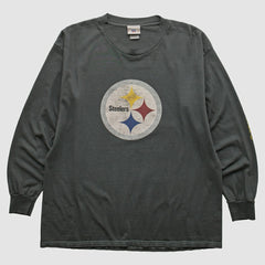 Pittsburgh Steelers NFL 2000s Long Sleeve T-shirt Charcoal Vintage - Fanatics