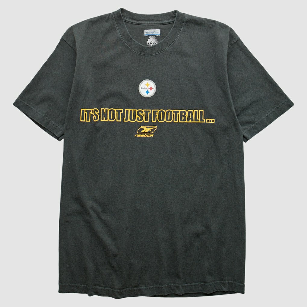 Pittsburgh Steelers Reebok 2000s T-shirt Black Vintage - Fanatics