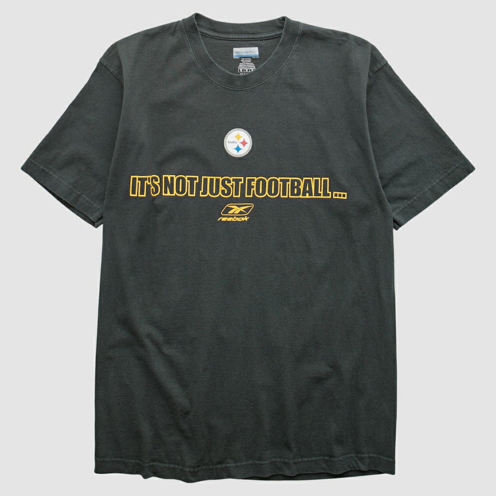 Pittsburgh Steelers Reebok 2000s T-shirt Black Vintage - Fanatics